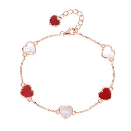 Bracelet Agate 925 Silver Jewellery Bracelet Women Rose Gold - LOVIISA