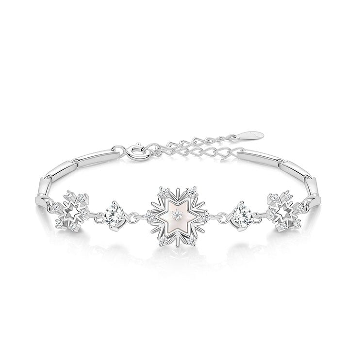 Cubic Zirconia Multi 925 Silver Charms Frozene Bracelet & Bangle - LOVIISA