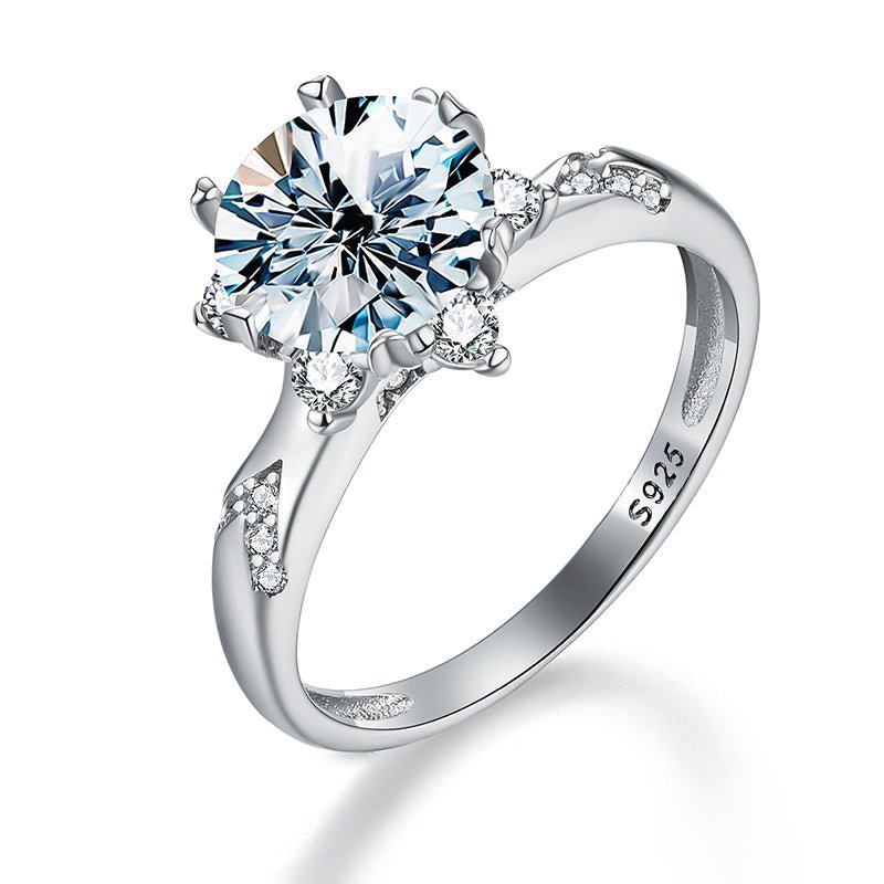 Diamond Moissanite Rings 925 Sterling Silver For Women Wedding - LOVIISA