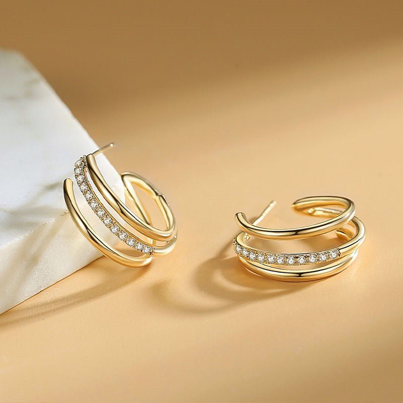 Earrings S925 Silver Hoop Earrings - LOVIISA