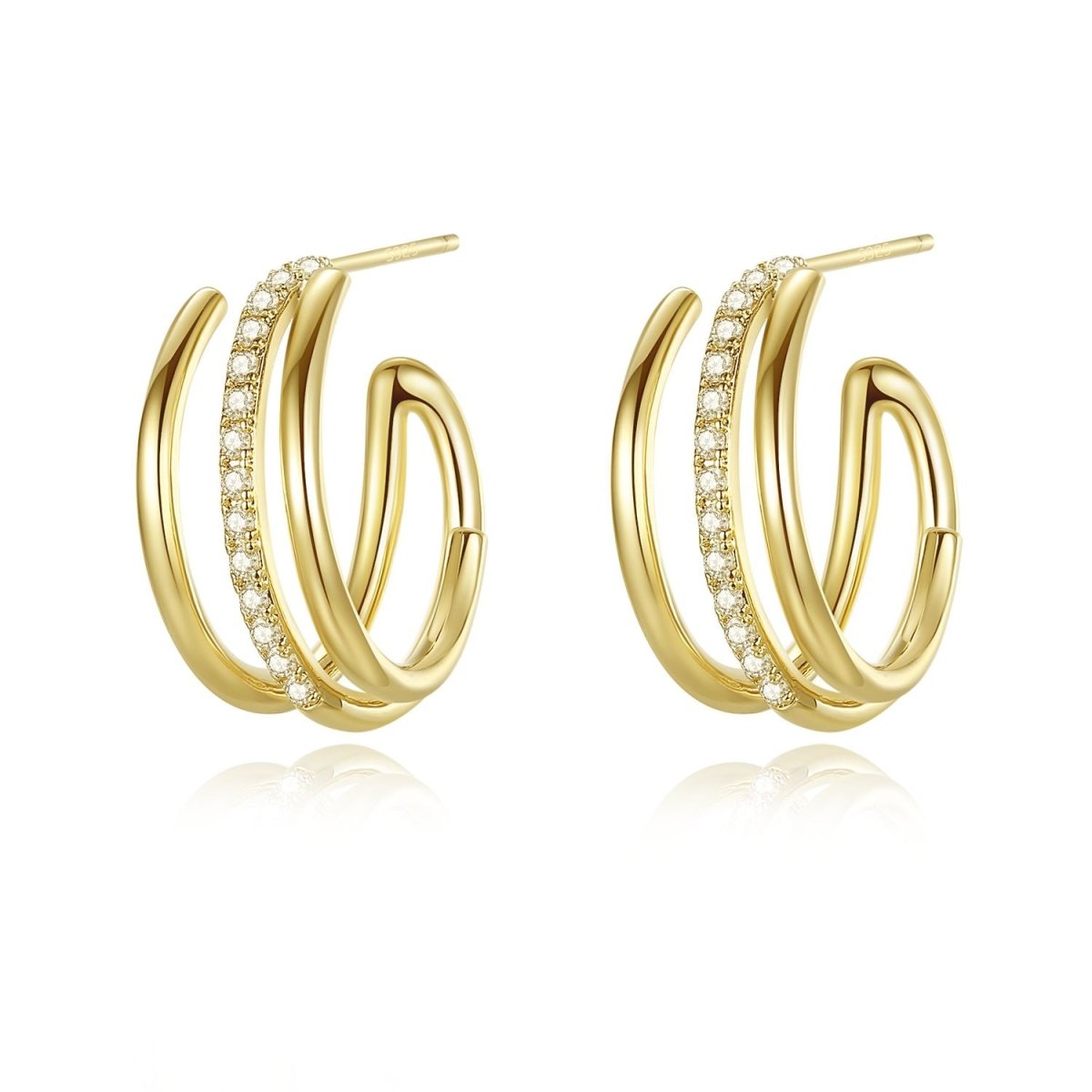 Earrings S925 Silver Hoop Earrings - LOVIISA