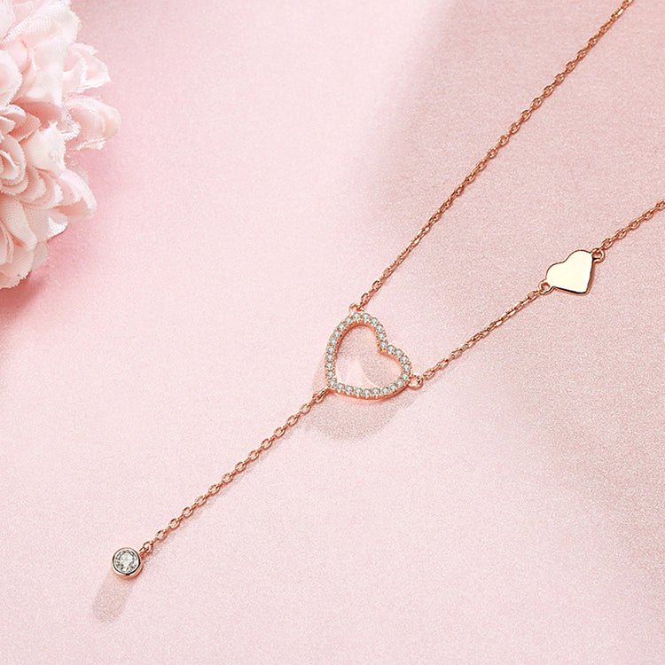 Heart Necklace Pendant Gold Plated Silver 925 Jewelry - LOVIISA