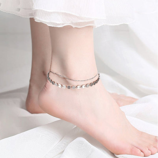 Jewelry 925 Sterling Silver Leg Chain Anklet - LOVIISA