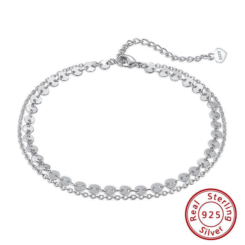 Jewelry 925 Sterling Silver Leg Chain Anklet - LOVIISA