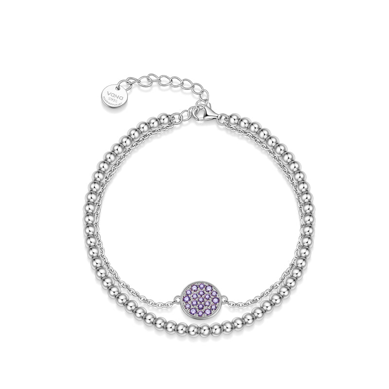 Jewelry Adjustable Tennis Bracelet S925 Silver Double-Layer Bracelet - LOVIISA