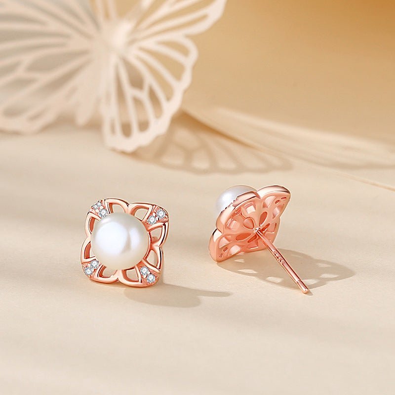 Luxury Drop Pearl Stud Earrings - LOVIISA