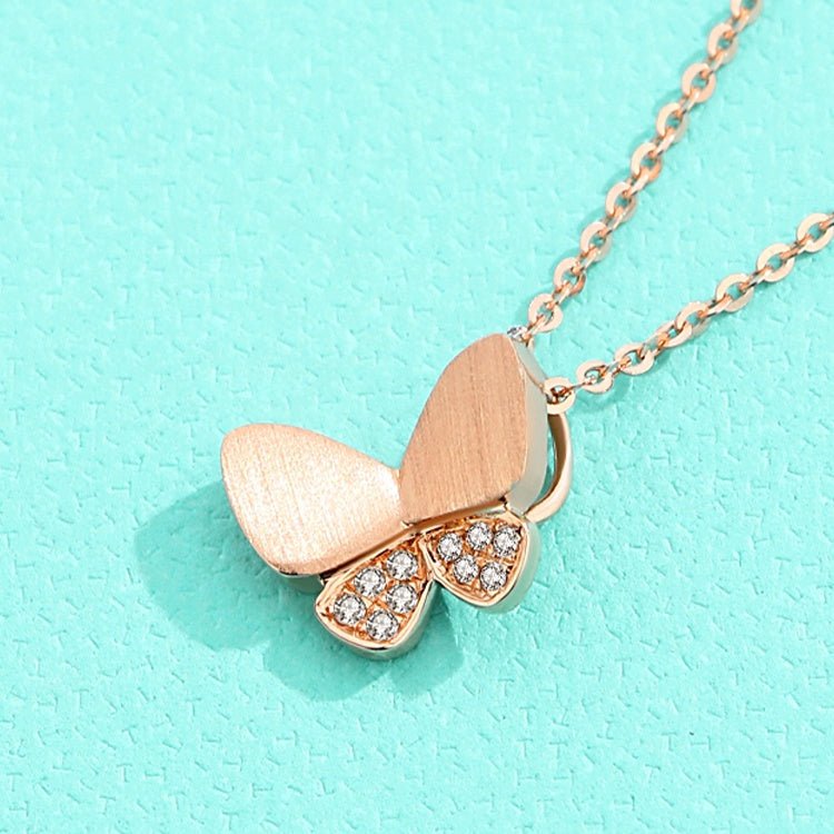 Necklace Butterfly Plated Pendant Women 18K Gold Necklace - LOVIISA