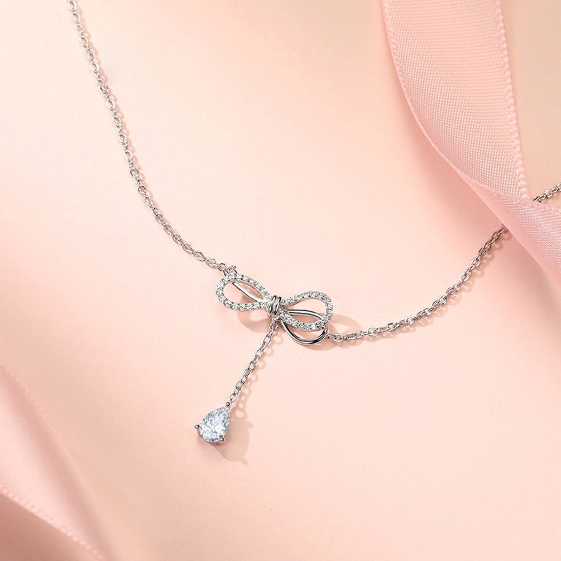 Necklace Round Shiny Full Zircon Long Pendant Necklaces - LOVIISA