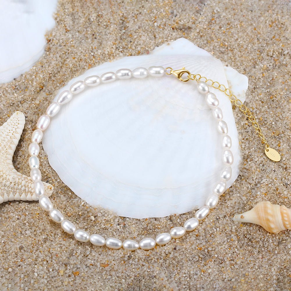 Pearls Chain Anklet Beach Adjustable Chain Anklet - LOVIISA