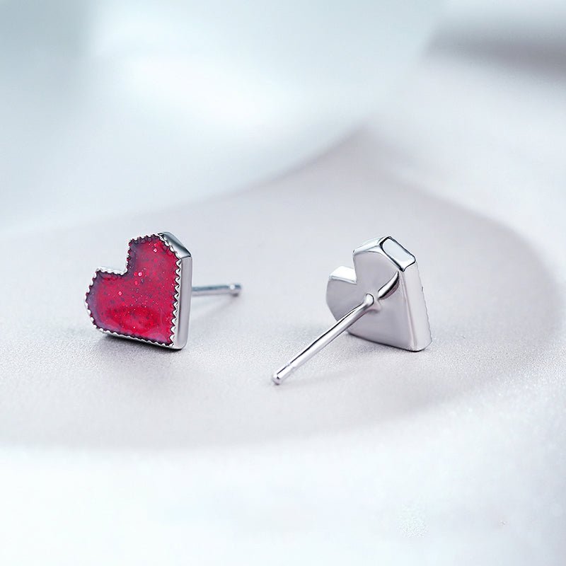 Red Heart Shaped Sterling Silver 925 Jewellery - LOVIISA