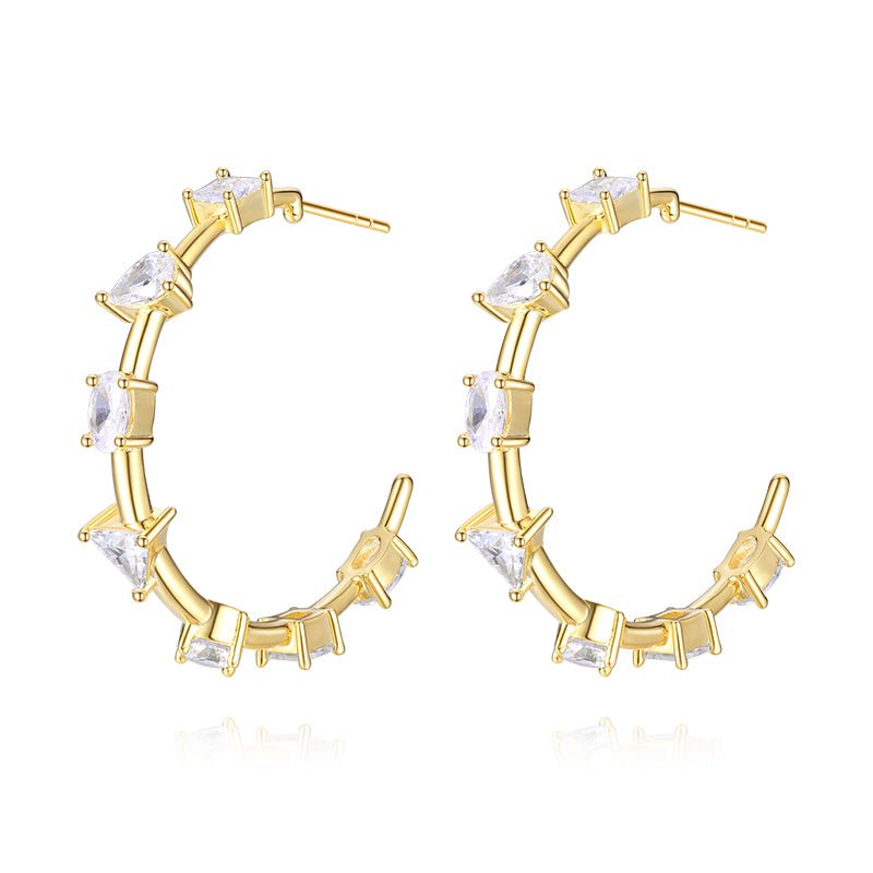 Round Earring Delicate Gold Hoop Earrings Women Daily - LOVIISA