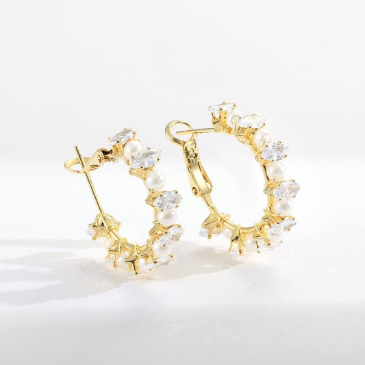 Round Earring Delicate Gold Hoop Earrings Women Daily - LOVIISA