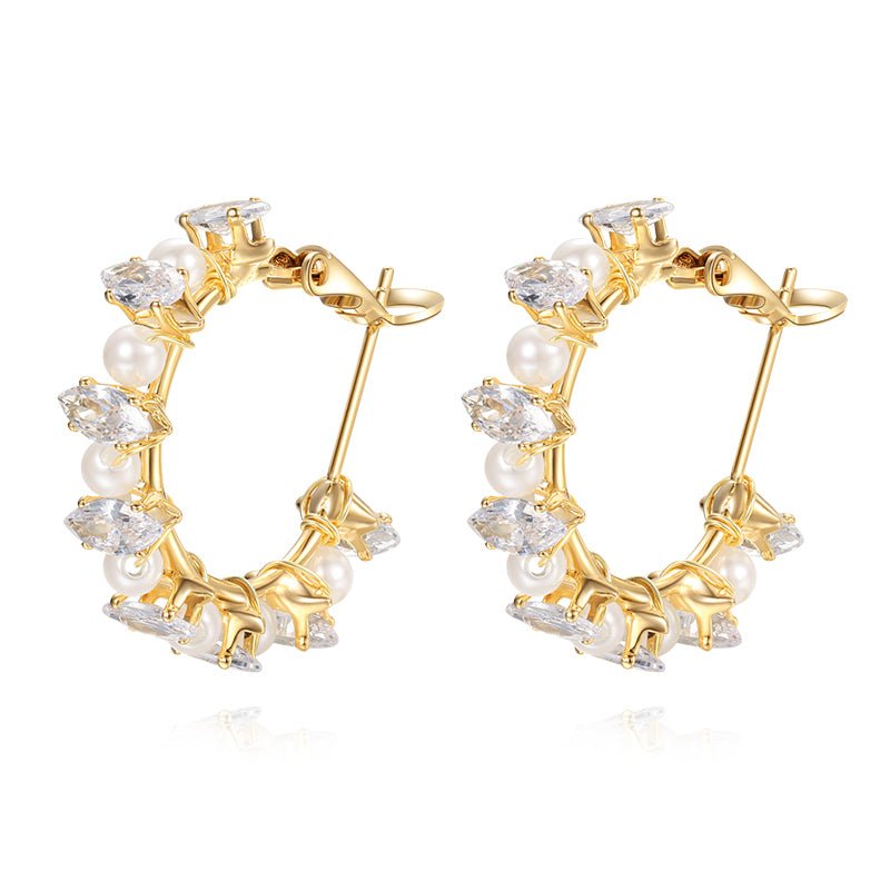 Round Earring Delicate Gold Hoop Earrings Women Daily - LOVIISA