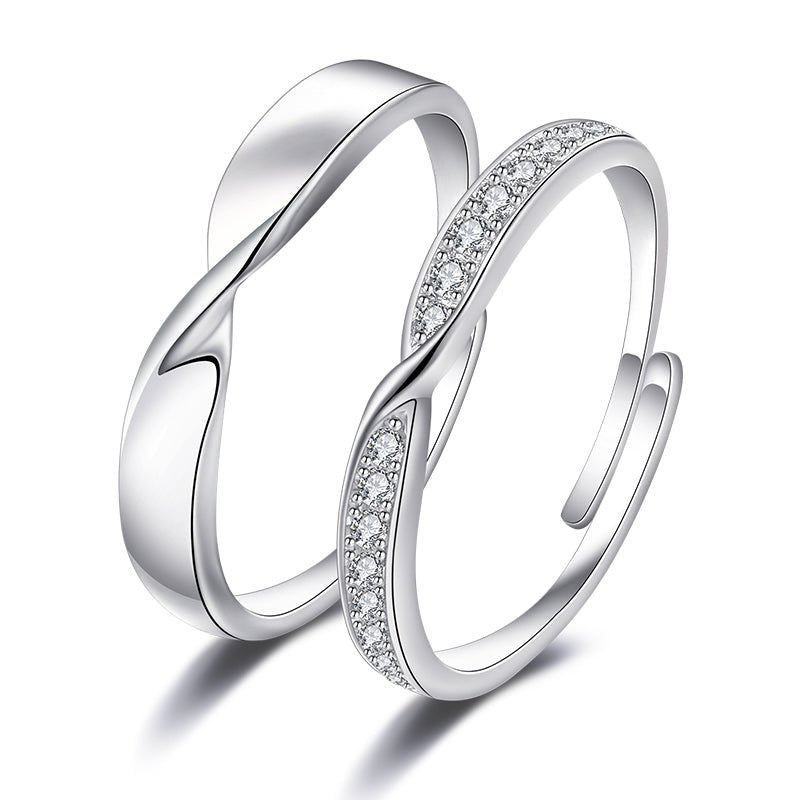 Silver Rings Jewelry 925 Women Love Weeding Rings - LOVIISA